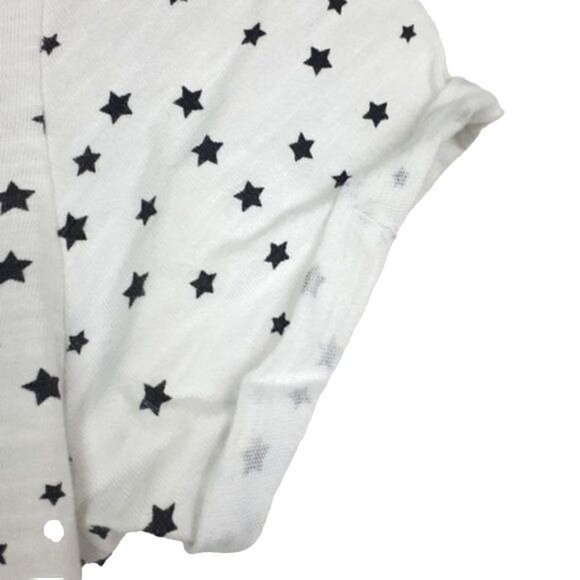Manguun Cap Sleeve Tee White Black Stars Big Girls Size XL - Picture 6 of 10
